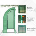 Détails des étagères, de la porte et de la fenêtre de serre