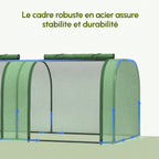 Illustration de l’armature métallique de la mini serre