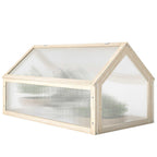 Châssis de jardin en bois naturel fermé