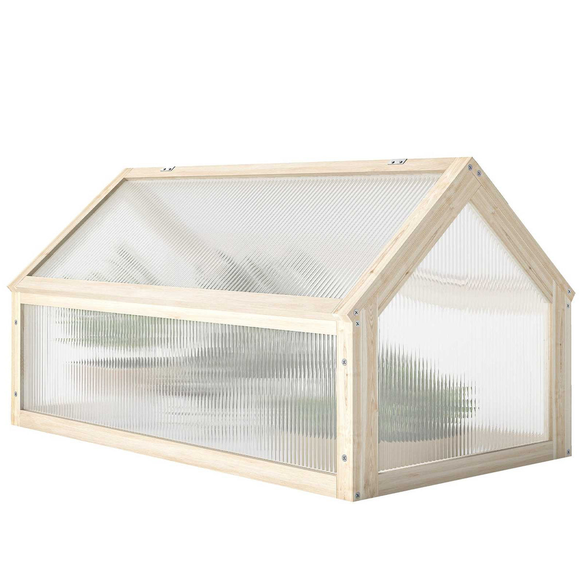 Châssis de jardin en bois naturel fermé