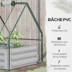Housse transparente du carré potager et présentation du cadre