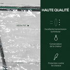Détail de la housse PVC transparente de la mini-serre