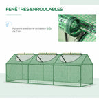 Présentation des trois fenêtres enroulables de la mini-serre