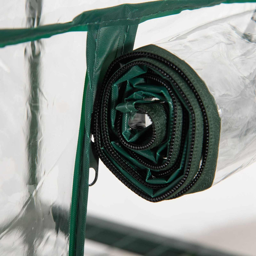 Gros plan de la porte transparente enroulée