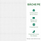 Présentation de la bâche blanche tramée de remplacement pour serre