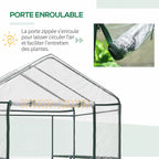 Présentation de la porte zippée enroulable de la petite serre