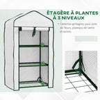 Trois niveaux grillagés de la mini serre blanche