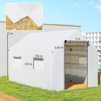 Dimensions de la serre blanche : 3 × 2 × 2 m