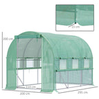 Dimensions de la serre verte : 295 × 200 × 200 cm