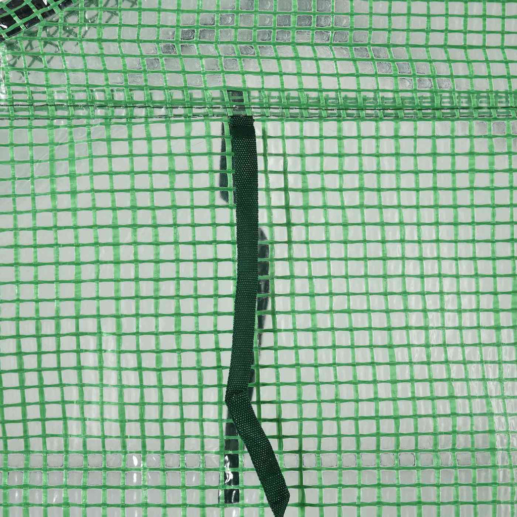 Ruban vert cousu à la bâche de la petite serre
