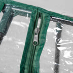 Fermeture zippée sur la housse transparente de la mini-serre