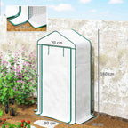 Dimensions de la mini serre blanche : 90 × 49 × 160 cm