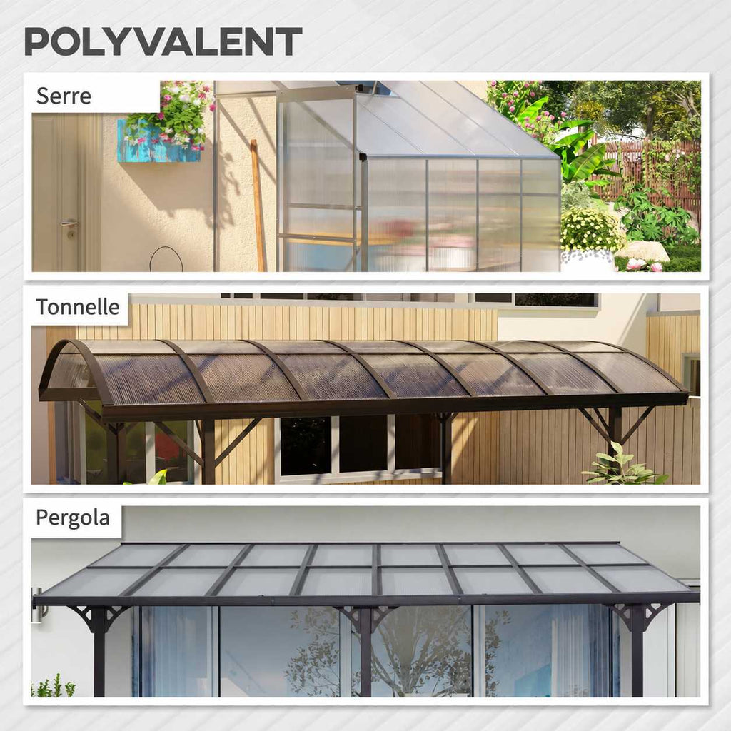 Exemples de panneaux utilisés sur serre, abri et pergola