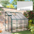 Exemple de panneaux en polycarbonate montés sur une serre