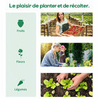 Scènes de récolte et de plantation au jardin