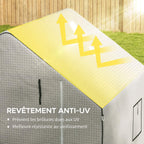 Illustration du traitement anti-UV de la housse blanche