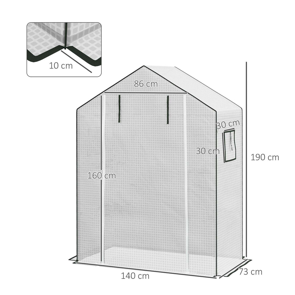 Dimensions de la housse blanche : 140 × 73 × 190 cm