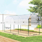 Dimensions de l’abri à tomates : 400 × 123 × 171 cm