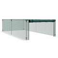 Cage de protection basse à filet vert et ouverture enroulée