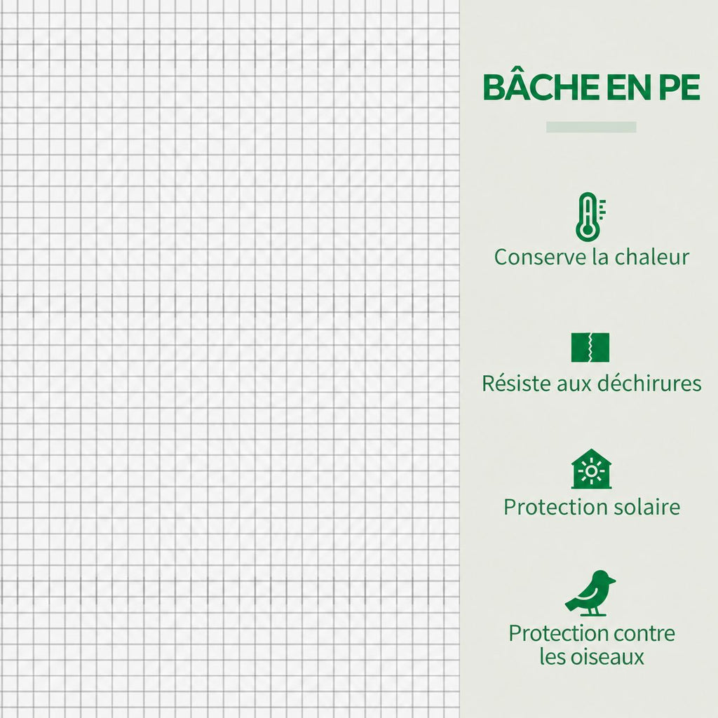 Gros plan de la housse blanche quadrillée