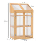 Dimensions de l’armoire serre en bois : 70 × 50 × 120 cm