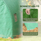Détails des cordes d’ancrage et du bord de housse verte