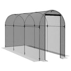 Cage fruitière à filet noir avec porte enroulée