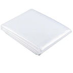 Bâche translucide de protection pliée sur fond blanc