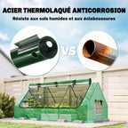 Serre verte avec comparaison de tubes métalliques