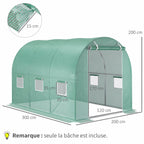 Dimensions de la bâche pour serre tunnel : 300 x 200 x 200 cm