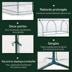Présentation des portes, attaches et raccords de la mini-serre tunnel