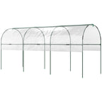 Abri à tomates transparent ouvert sur les côtés