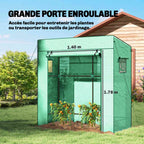 Dimensions de la grande porte enroulable de la serre verte