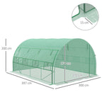 Dimensions de la serre tunnel : 397 × 300 × 200 cm