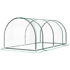 Mini serre tunnel transparente vide sur fond blanc