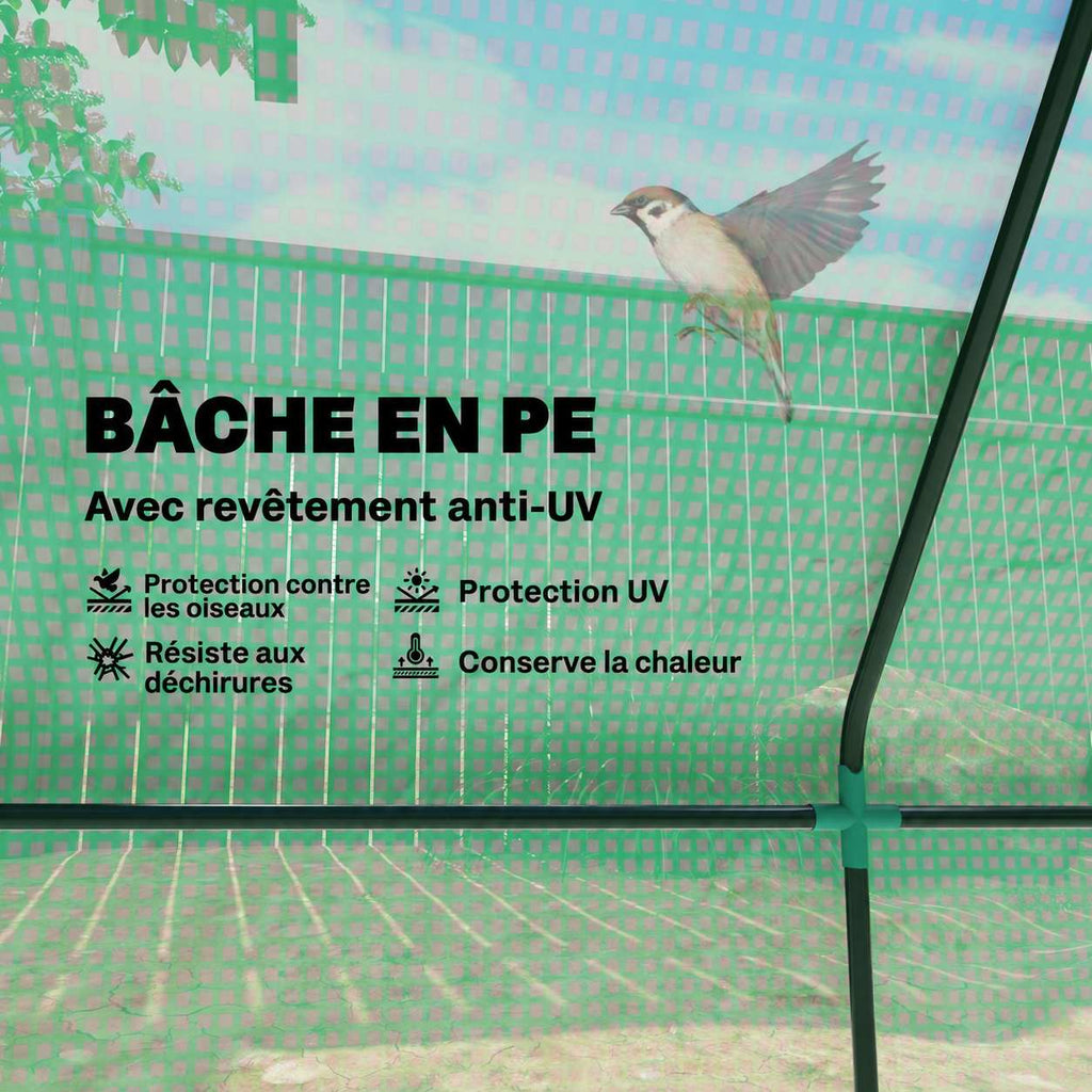 Gros plan intérieur de la housse verte quadrillée