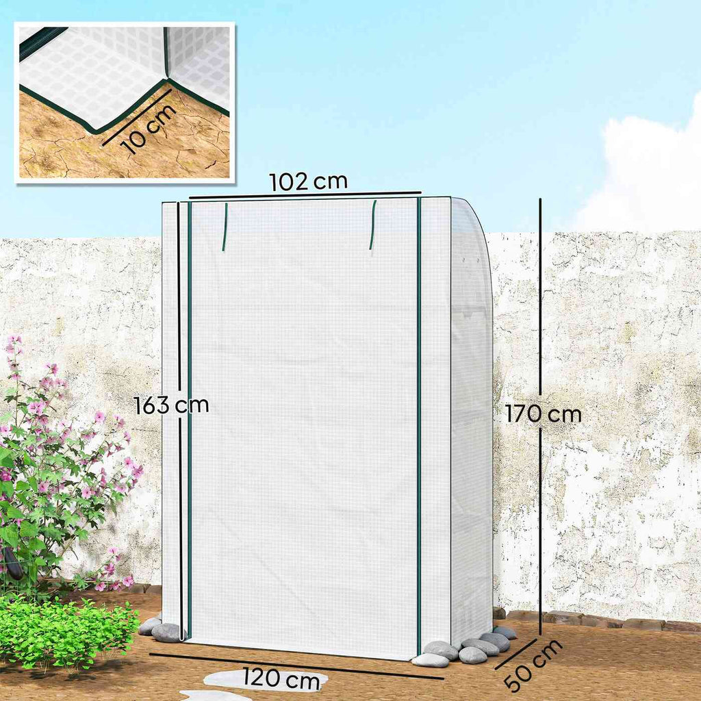 Dimensions de la serre de balcon : 120 × 50 × 170 cm