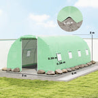 Dimensions de la serre tunnel verte : 6 × 3 × 2 m