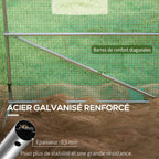 Détail d’un renfort diagonal de l’armature de serre