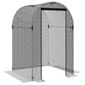 Cage fruitière compacte à filet noir et porte enroulée