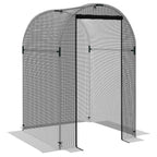 Cage fruitière compacte à filet noir et porte enroulée