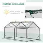 Présentation des deux fenêtres enroulables de la mini-serre