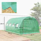 Dimensions de la bâche verte pour serre tunnel : 4 × 3 × 2 m