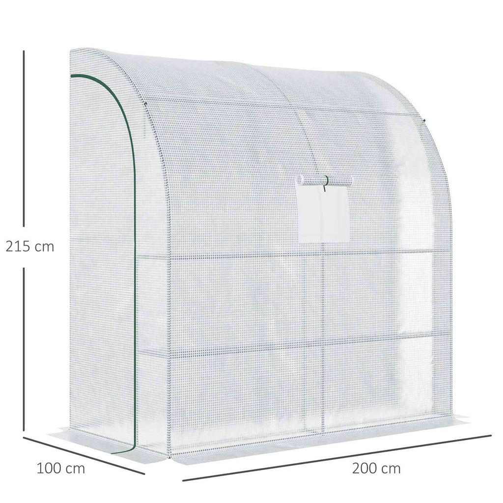 Dimensions de la serre blanche : 200 × 100 × 215 cm