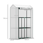 Dimensions de la mini serre blanche : 100 × 40 × 150 cm