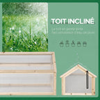 Illustration du toit incliné du châssis et de la pluie