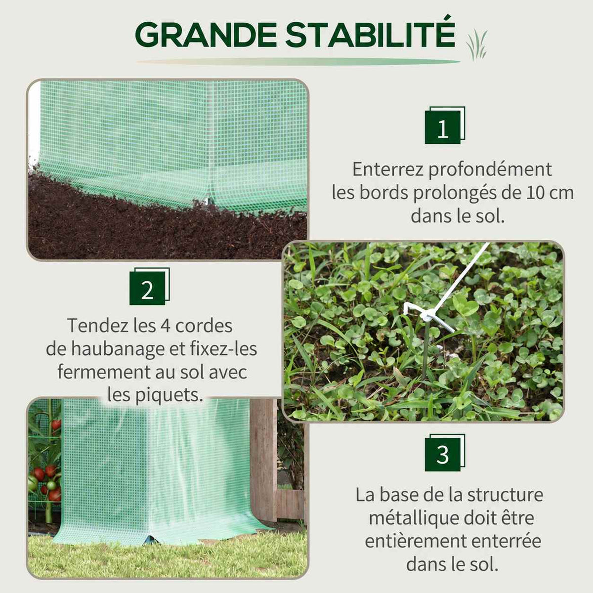 Illustrations du bord de housse, des cordes et de l’ancrage