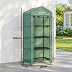 Dimensions de la serre verte : 69 × 50 × 165 cm