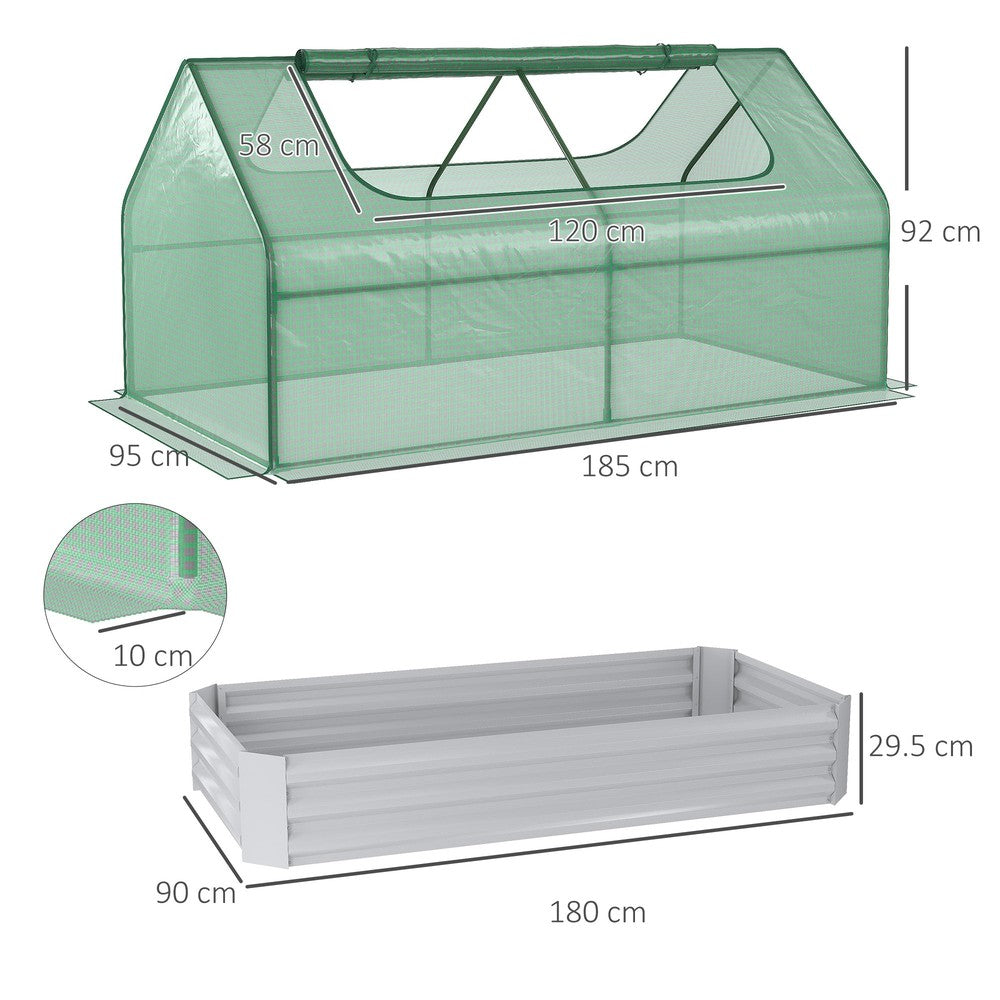 Dimensions de la serre et du bac potager métallique