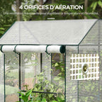 Toit de serre et gros plan d’une aération ronde